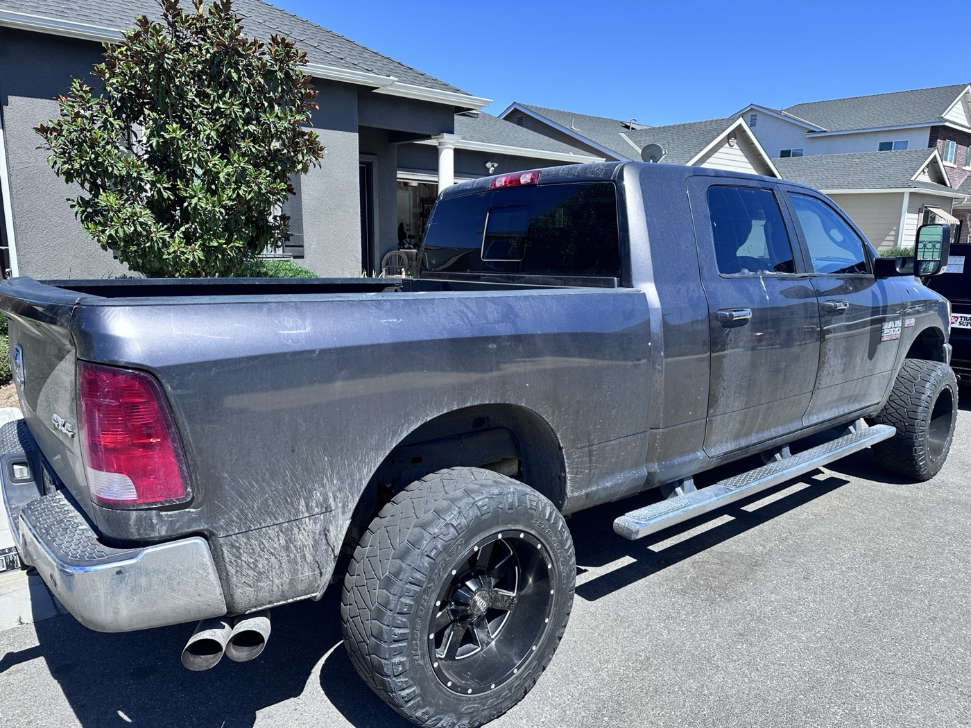 Powered H2O exterior wash on a lifted RAM truck